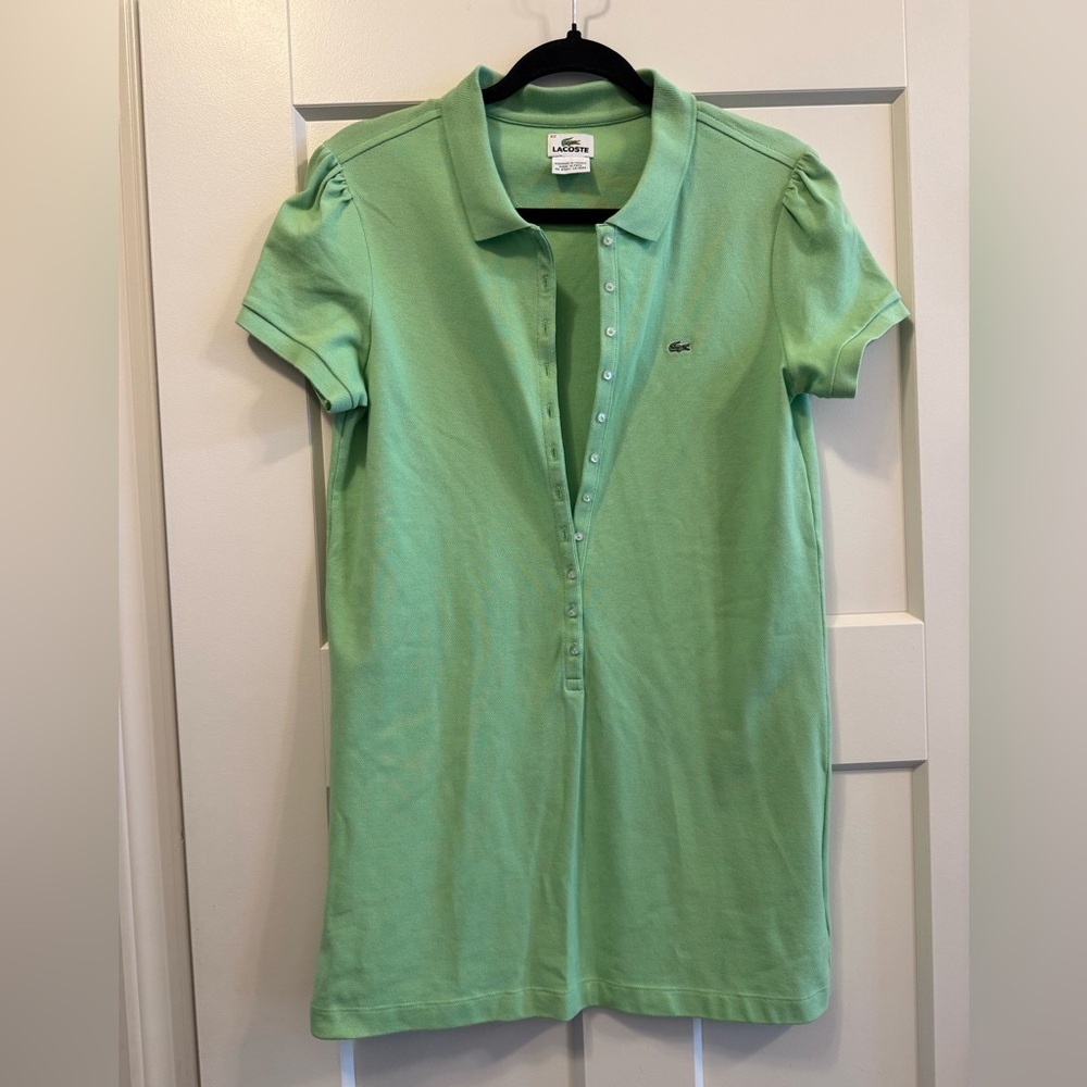 Lacoste Light Mint Polo Shirt Dress